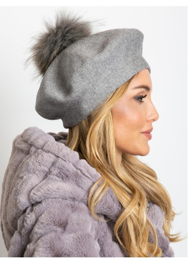 Sivá čiapka - baretka