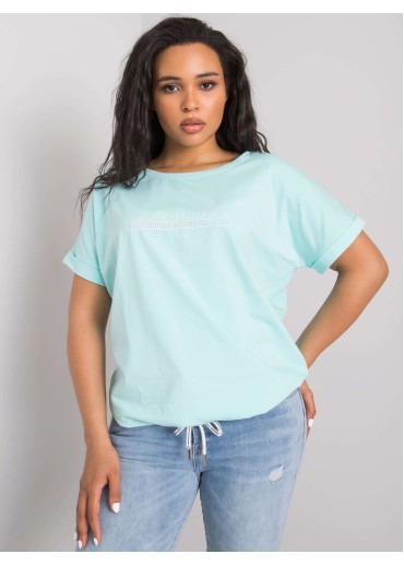 Svetlozelené one size tričko s výšivkou