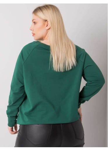 Tmavozelená one size basic mikina