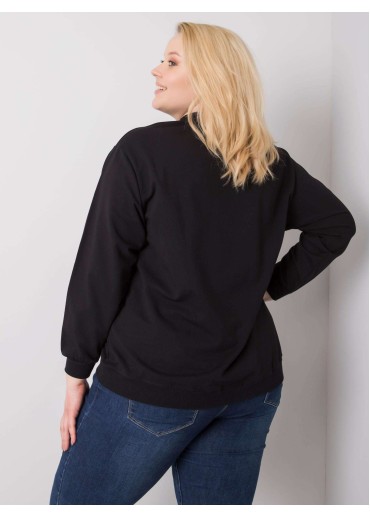 Čierna bavlnená mikina