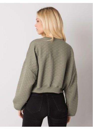 Khaki zelená crop top mikina