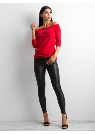 Červené bavlnené tričko