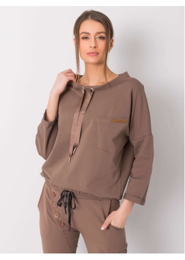 Béžovo hnedá mikina