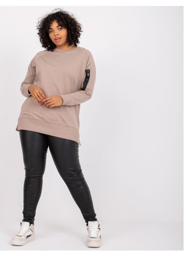 Béžovo hnedá one size tunika