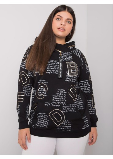 Čierna mikina s kapucňou