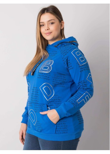 Modrá mikina s kapucňou