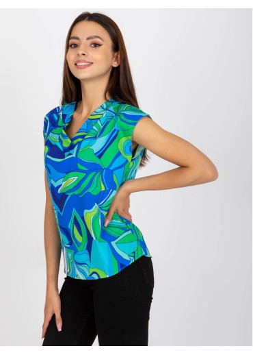 Svetlomodrá vzorovaná blúzka