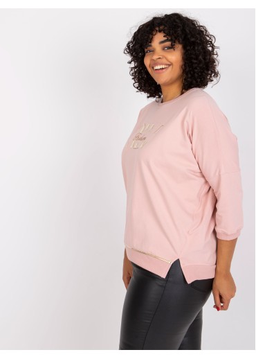 Tmavopúdrovo ružové tričko s 3/4 rukávom