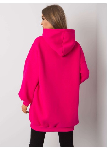 Fuchsiovo ružová oversize mikina