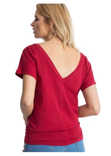 Bordovo červené basic tričko