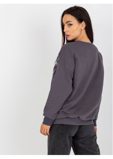 Tmavosivá basic mikina