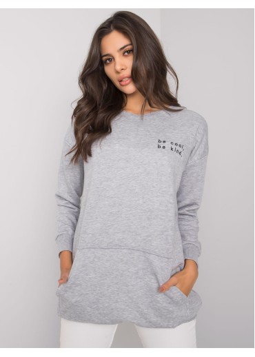 Sivá športovo elegantná mikina