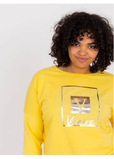 Žlté tričko s potlačou