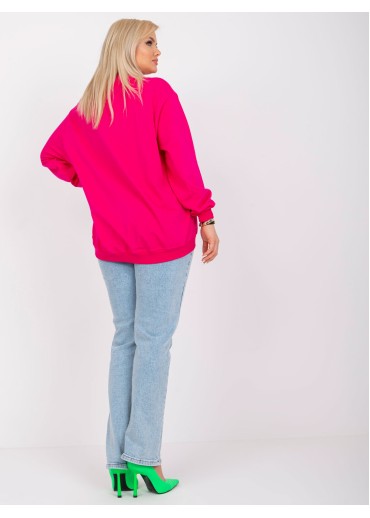 Fuchsiovo ružová bavlnená mikina