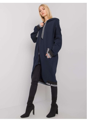 Modrá asymetrická mikina