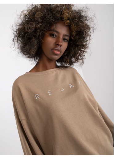 Béžovo hnedá basic mikina