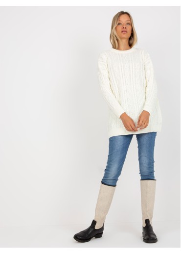 Smotanovo biely predĺžený sveter