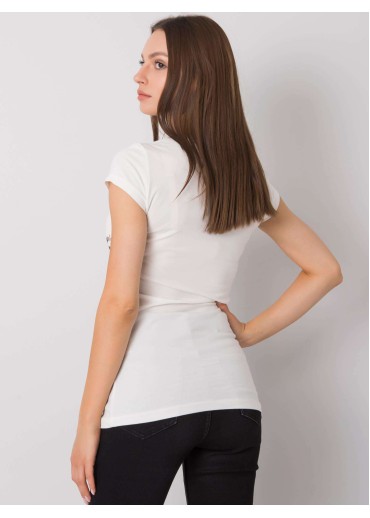 Smotanovo biele bavlnené tričko