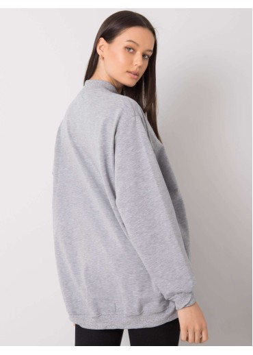 Sivá mikina so stojačikovým golierom