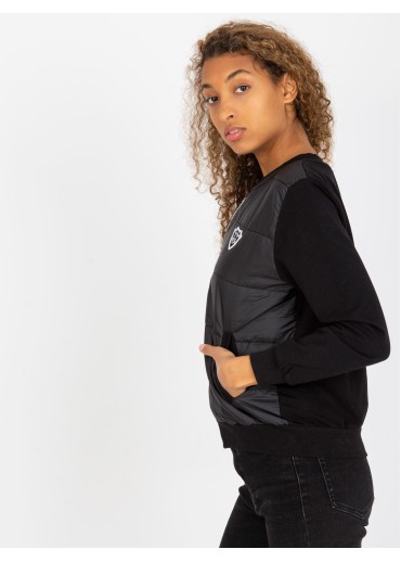 Čierna mikina na zips