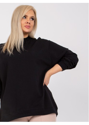 Čierna bavlnená mikina