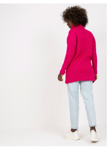 Fuchsiovo ružový sveter - rolák
