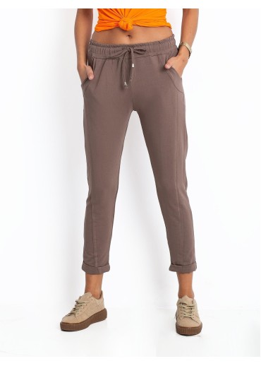 Béžovo hnedé tepláky