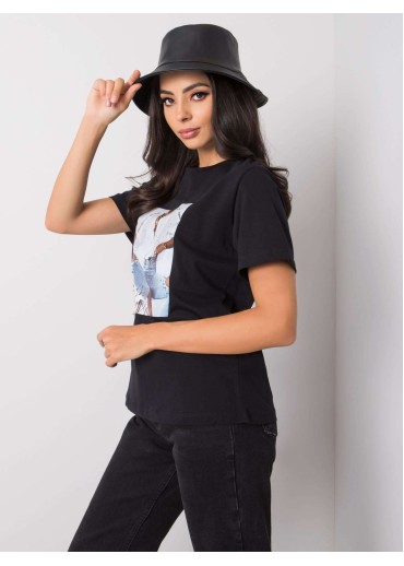Čierne bavlnené tričko