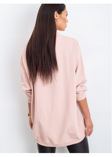 Ružová mikina so stojačikom