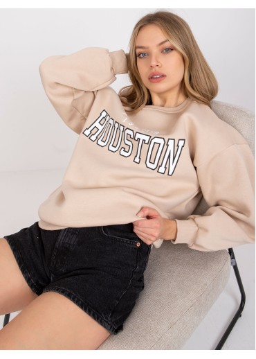 Béžovo hnedá basic mikina