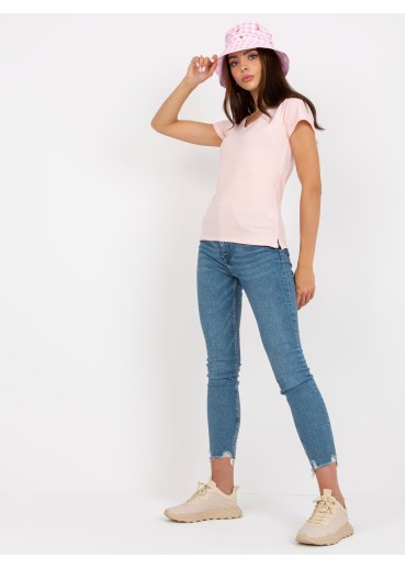 Púdrovo ružové basic tričko