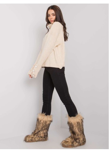 Béžovo hnedý dámsky sveter