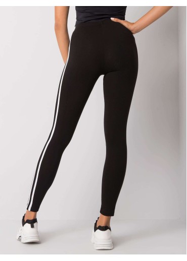 Čierna legíny s lampasmi