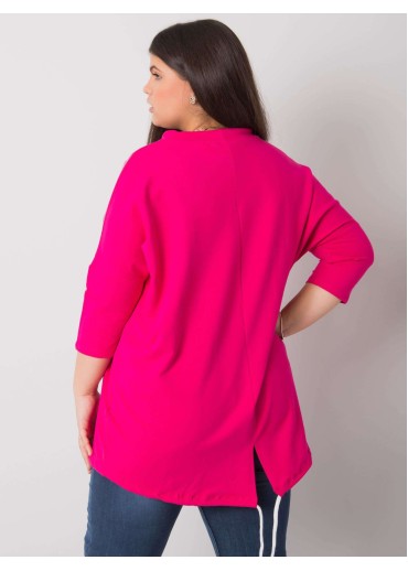 Fuchsiovo ružové tričko so šnúrkami