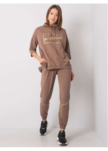 Hnedá tepláková súprava