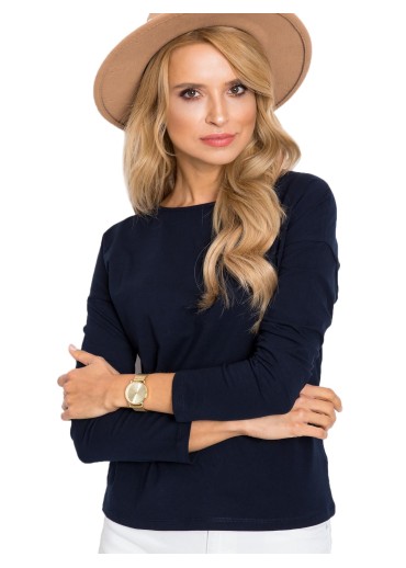 Modré basic tričko s dlhým rukávom