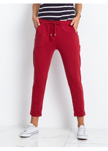 Bordovo červené tepláky