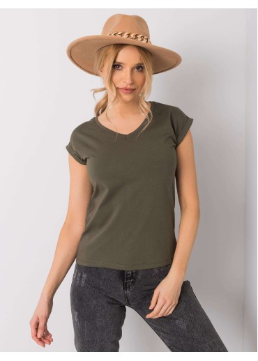 Khaki zelené basic tričko