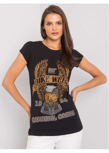 Čierne bavlnené tričko