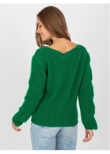 Tmavozelený pulóver