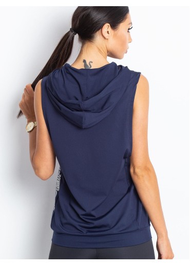 Modré tričko s kapucňou