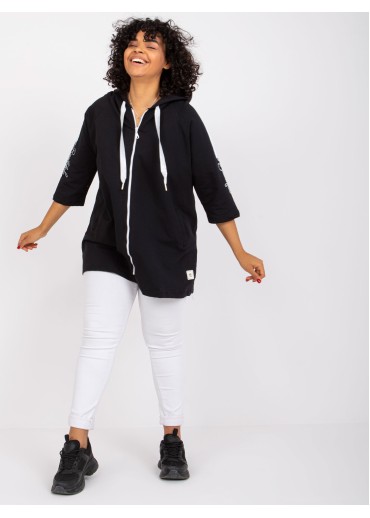 Čierna mikina na zips