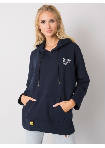 Modrá mikina s kapucňou