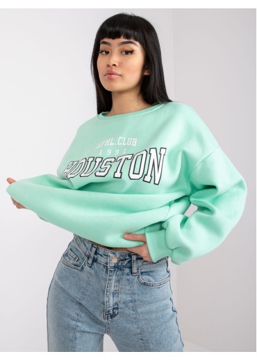 Svetlozelená basic mikina