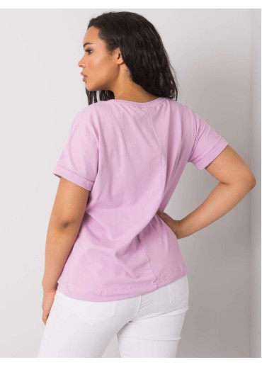 Fialové one size tričko s výšivkou