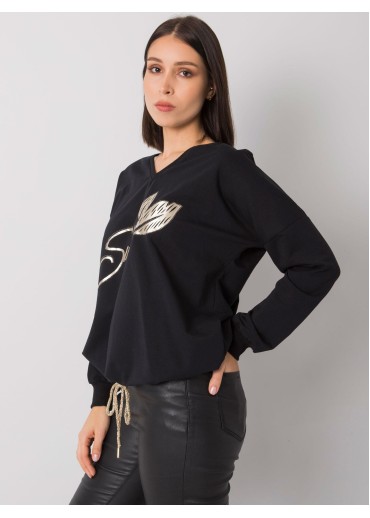 Čierna mikina s potlačou