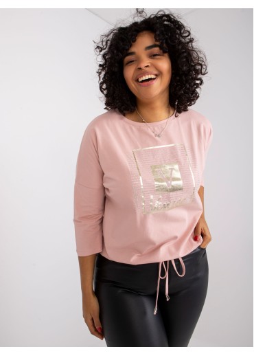 Tmavopúdrovo ružové tričko s potlačou