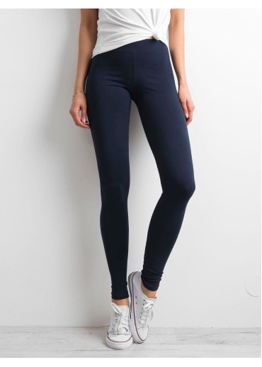 Modré bavlnené legíny