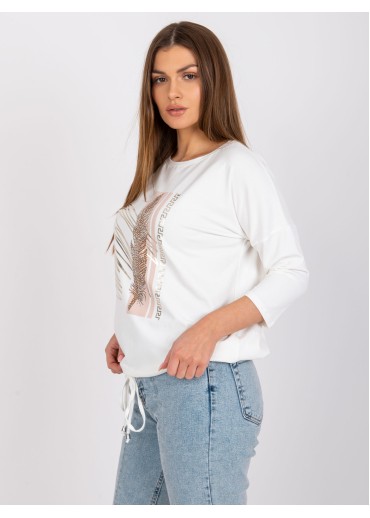 Smotanovo biele elegantné tričko