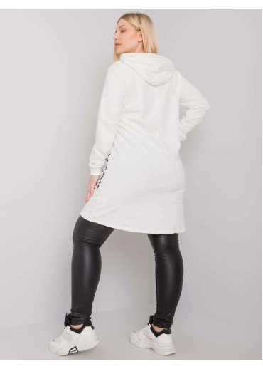 Smotanovo biela tunika s potlačou